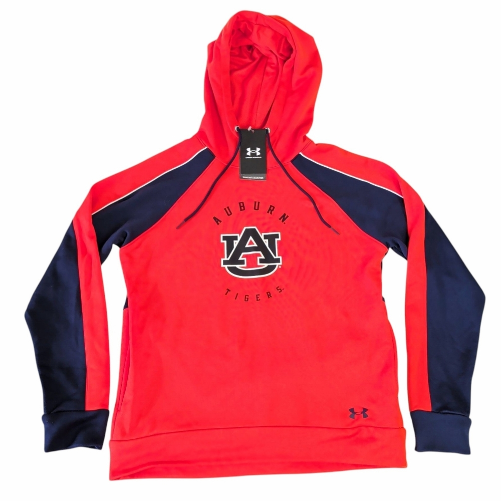 Auburn Hoodie Sweatshirt Orange Blue Womens Small Lightweight Long Sleeve Shirt